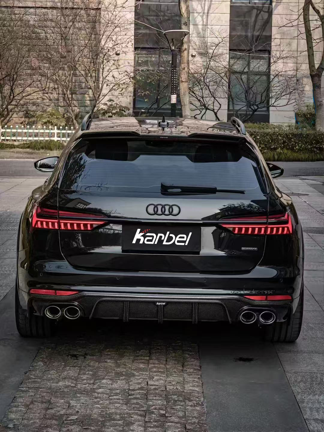 Audi A6 Allroad C8 2020-ON with Aftermarket Parts - V1 Rear Diffuser Pre-preg Carbon Fiber from Karbel Carbon