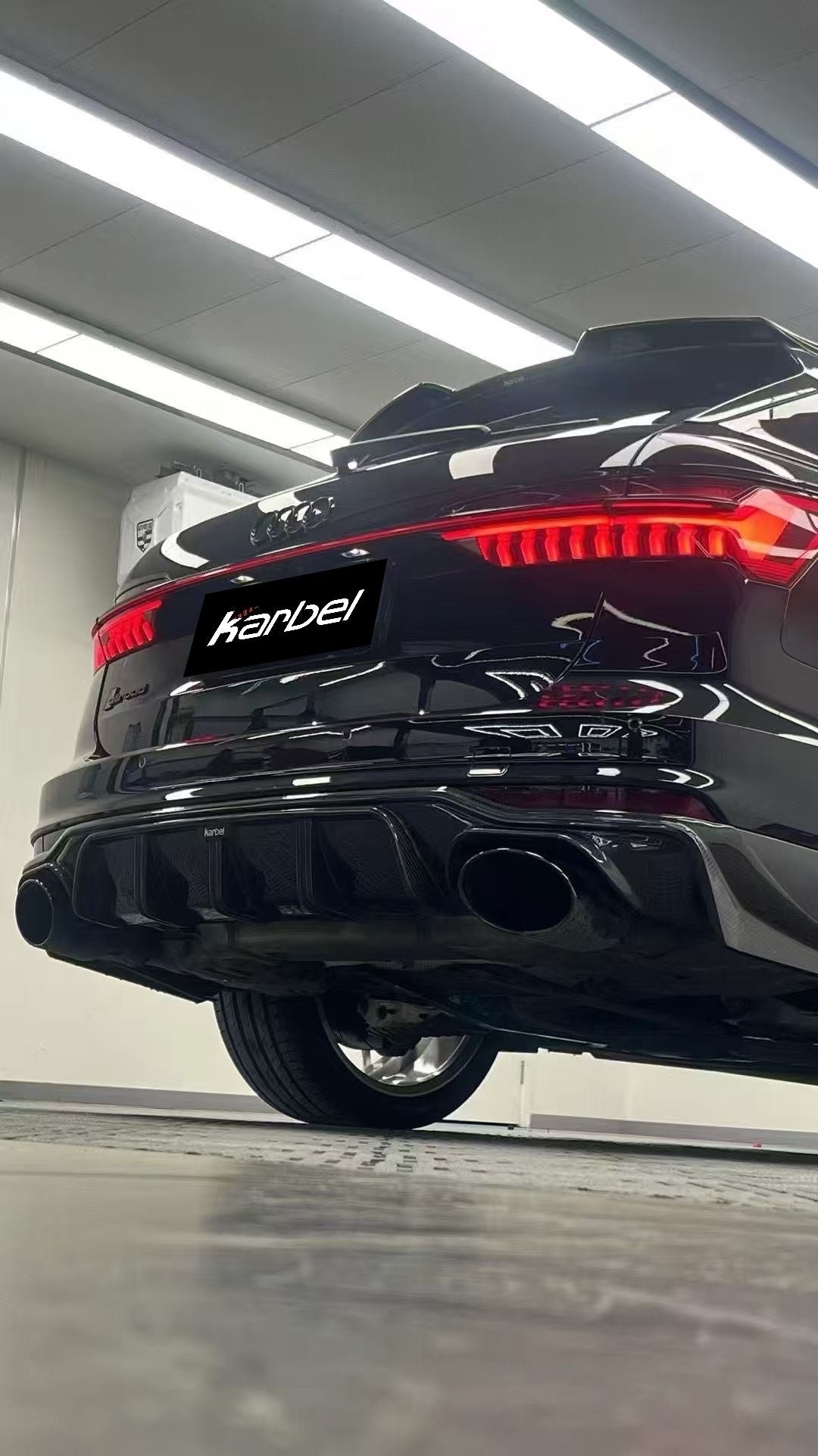 Audi A6 Allroad C8 2020-ON with Aftermarket Parts - V1 Style Rear Roof Spoiler Pre-preg Carbon Fiber from Karbel Carbon