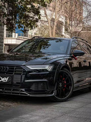 Audi A6 Allroad C8 2020-ON with Aftermarket Parts - V2 Style Front Lip Pre-preg Carbon Fiber from Karbel Carbon