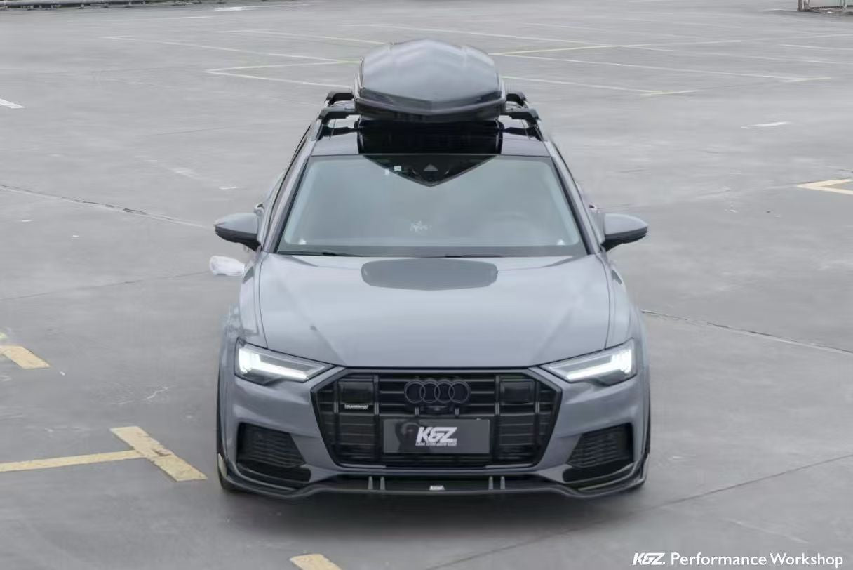 Audi A6 Allroad C8 2020-ON with Aftermarket Parts - V1 Front Lip Pre-preg Carbon Fiber from Karbel Carbon