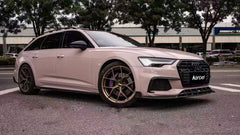 Audi A6 Allroad C8 2020-ON with Aftermarket Parts - V2 Style Front Lip Pre-preg Carbon Fiber from Karbel Carbon