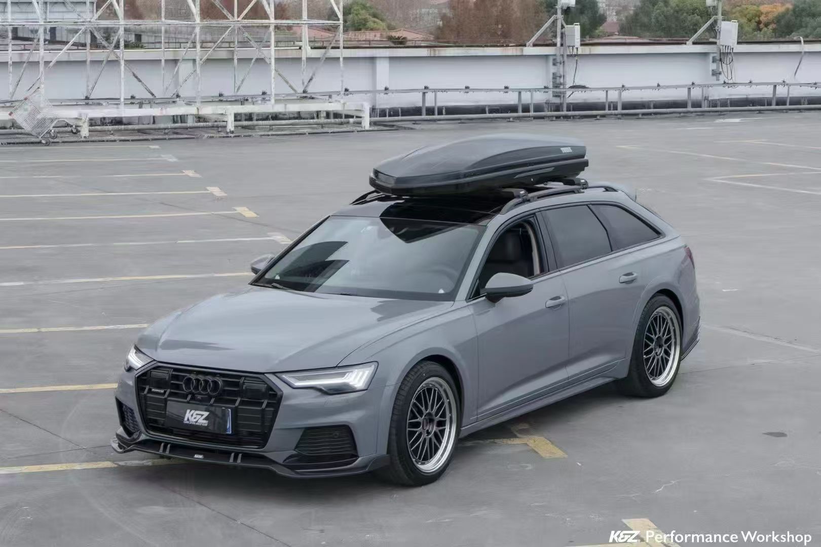 Audi A6 Allroad C8 2020-ON with Aftermarket Parts - V1 Front Lip Pre-preg Carbon Fiber from Karbel Carbon