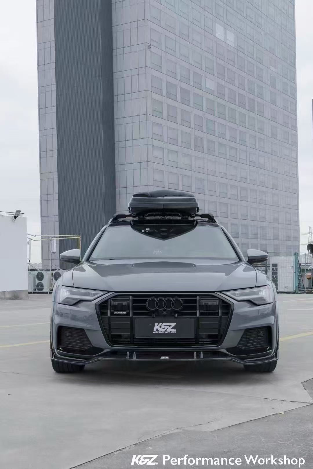 Audi A6 Allroad C8 2020-ON with Aftermarket Parts - V1 Front Lip Pre-preg Carbon Fiber from Karbel Carbon