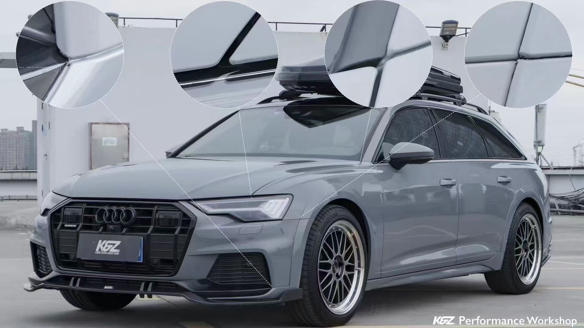 Audi A6 Allroad C8 2020-ON with Aftermarket Parts - Upper Front Lip Pre-preg Carbon Fiber from Karbel Carbon