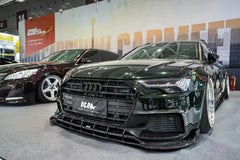 Audi A6 Allroad C8 2020-ON with Aftermarket Parts - V2 Style Pre-preg Carbon Fiber Front Lip from Karbel Carbon
