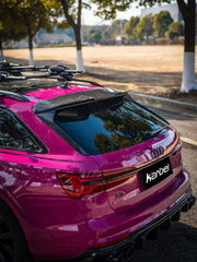 Audi A6 Allroad C8 2020-ON with Aftermarket Parts - V1 Style Rear Roof Spoiler Pre-preg Carbon Fiber from Karbel Carbon