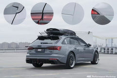 Audi A6 Allroad C8 2020-ON with Aftermarket Parts - V2 Style Rear Roof Spoiler Pre-preg Carbon Fiber from Karbel Carbon
