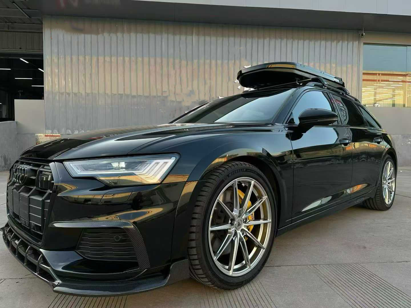 Audi A6 Allroad C8 2020-ON with Aftermarket Parts - V2 Style Front Lip Pre-preg Carbon Fibe from Karbel Carbon