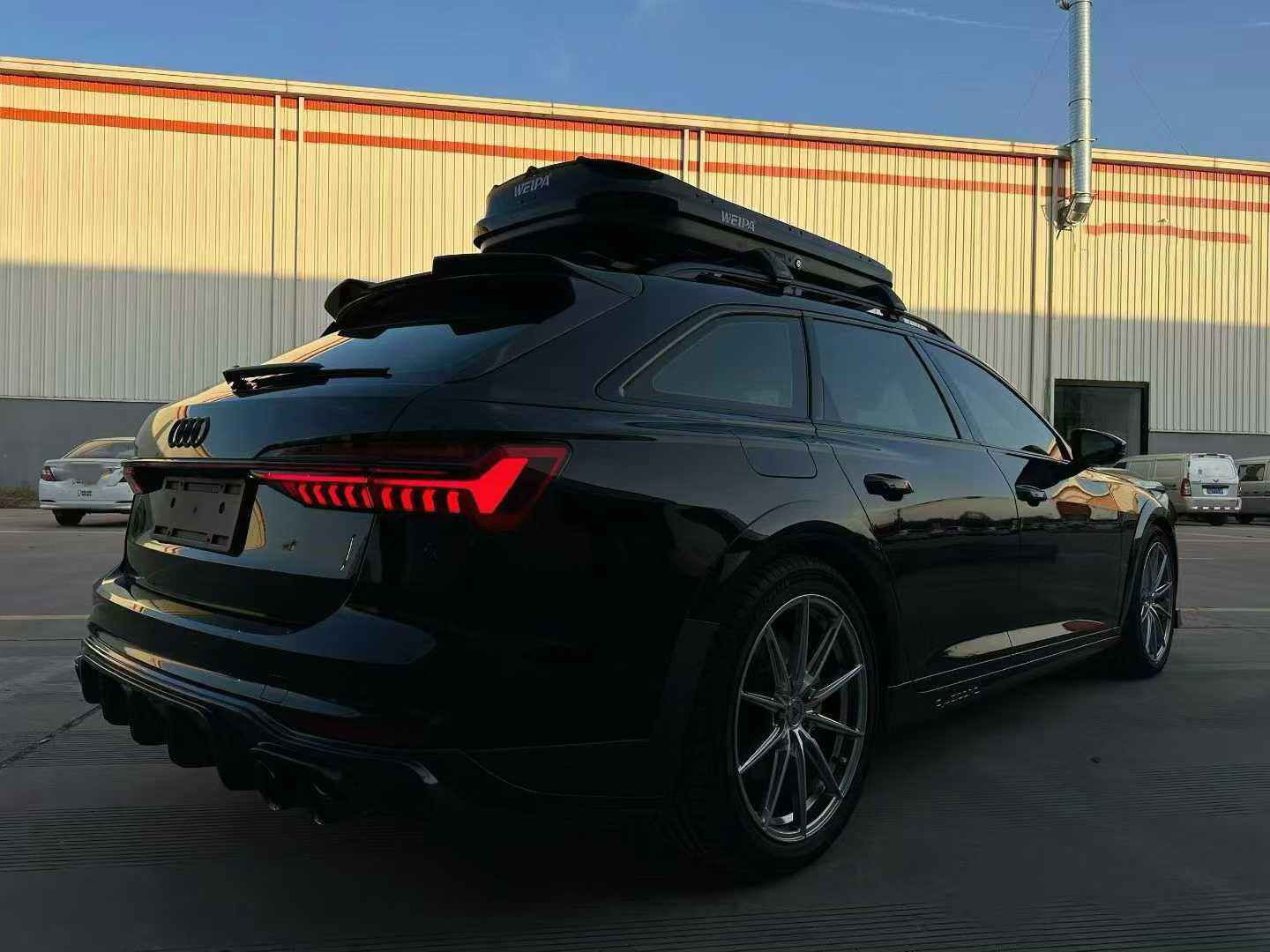 Audi A6 Allroad C8 2020-ON with Aftermarket Parts - V1 Style Rear Roof Spoiler Pre-preg Carbon Fiber from Karbel Carbon