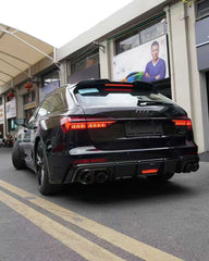 Audi A6 Allroad C8 2020-ON with Aftermarket Parts - V1 Style Rear Roof Spoiler Pre-preg Carbon Fiber from Karbel Carbon