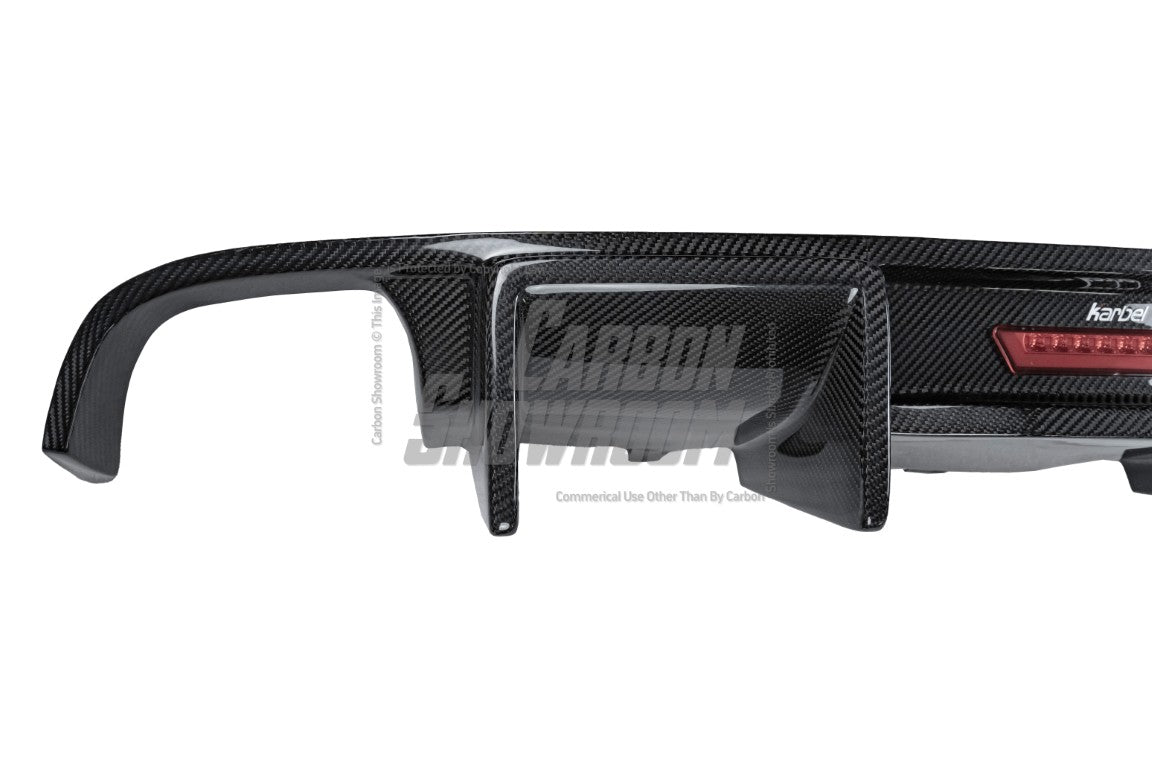 Audi A7 (fits base model, does not fit s-line) C7 2012 2013 2014 2015 with Aftermarket Parts - Rear Diffuser Pre-preg Carbon Fiber from Karbel Carbon