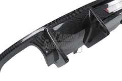 Audi A7 (fits base model, does not fit s-line) C7 2012 2013 2014 2015 with Aftermarket Parts - Rear Diffuser Pre-preg Carbon Fiber from Karbel Carbon