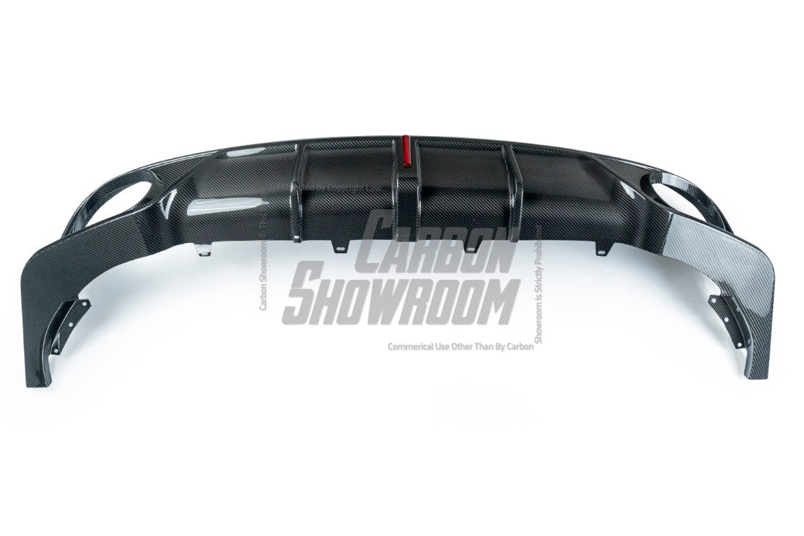 Audi Q8 2019-ON with Aftermarket Parts - V1 Style Rear Diffuser Pre-preg Carbon Fiber from Karbel Carbon