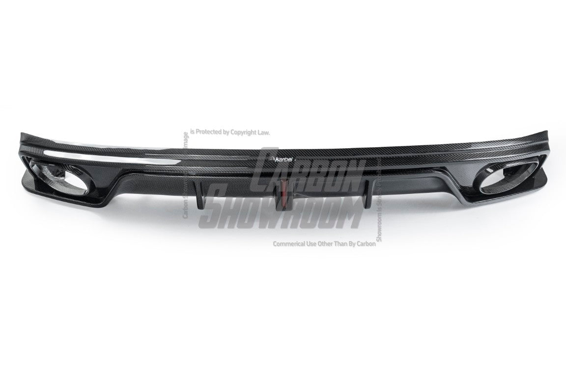 Audi Q8 2019-ON with Aftermarket Parts - V1 Style Rear Diffuser Pre-preg Carbon Fiber from Karbel Carbon