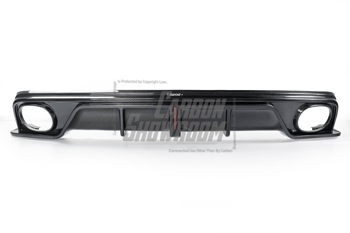 Audi Q8 2019-ON with Aftermarket Parts - V1 Style Rear Diffuser Pre-preg Carbon Fiber from Karbel Carbon