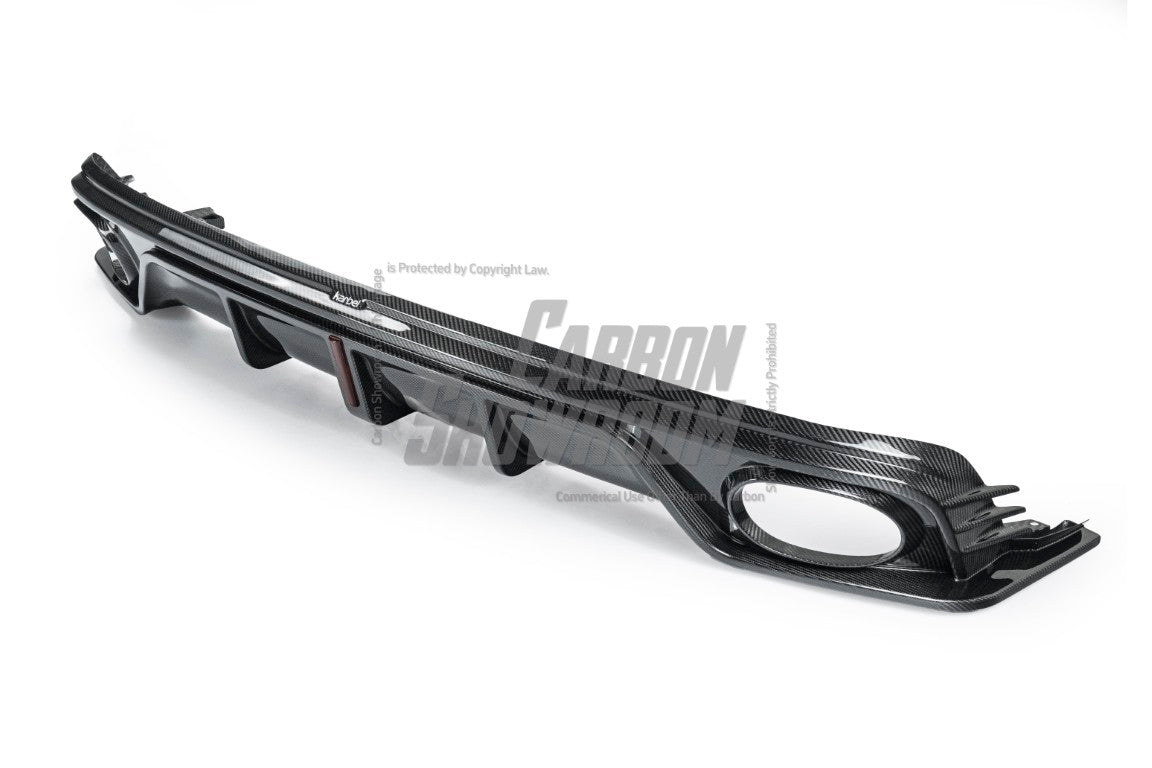 Audi Q8 2019-ON with Aftermarket Parts - V1 Style Rear Diffuser Pre-preg Carbon Fiber from Karbel Carbon