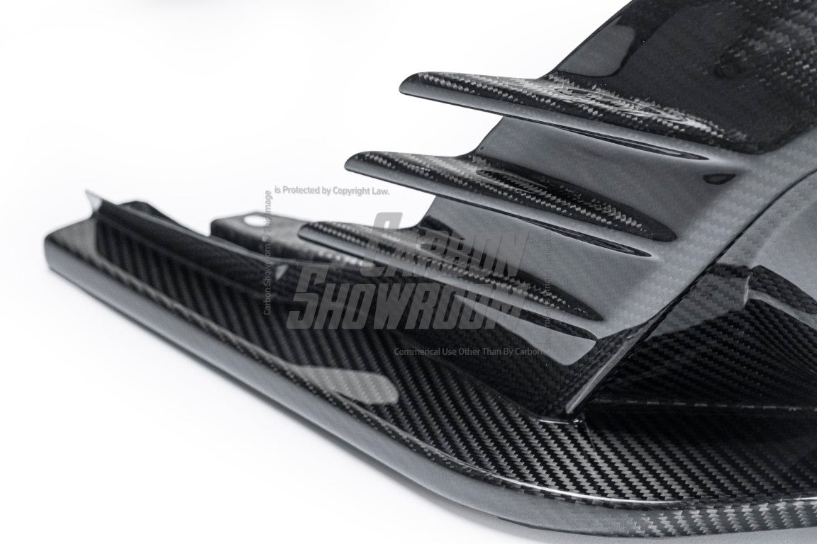 Audi Q8 2019-ON with Aftermarket Parts - V1 Style Rear Diffuser Pre-preg Carbon Fiber from Karbel Carbon