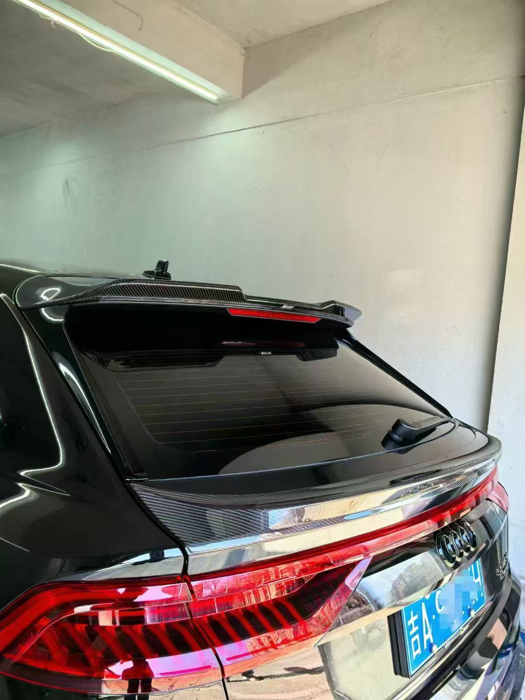Audi RSQ8 SQ8 Q8 2019-ON with Aftermarket Parts - Rear Trunk Spoiler Pre-preg Carbon Fiber from Karbel Carbon