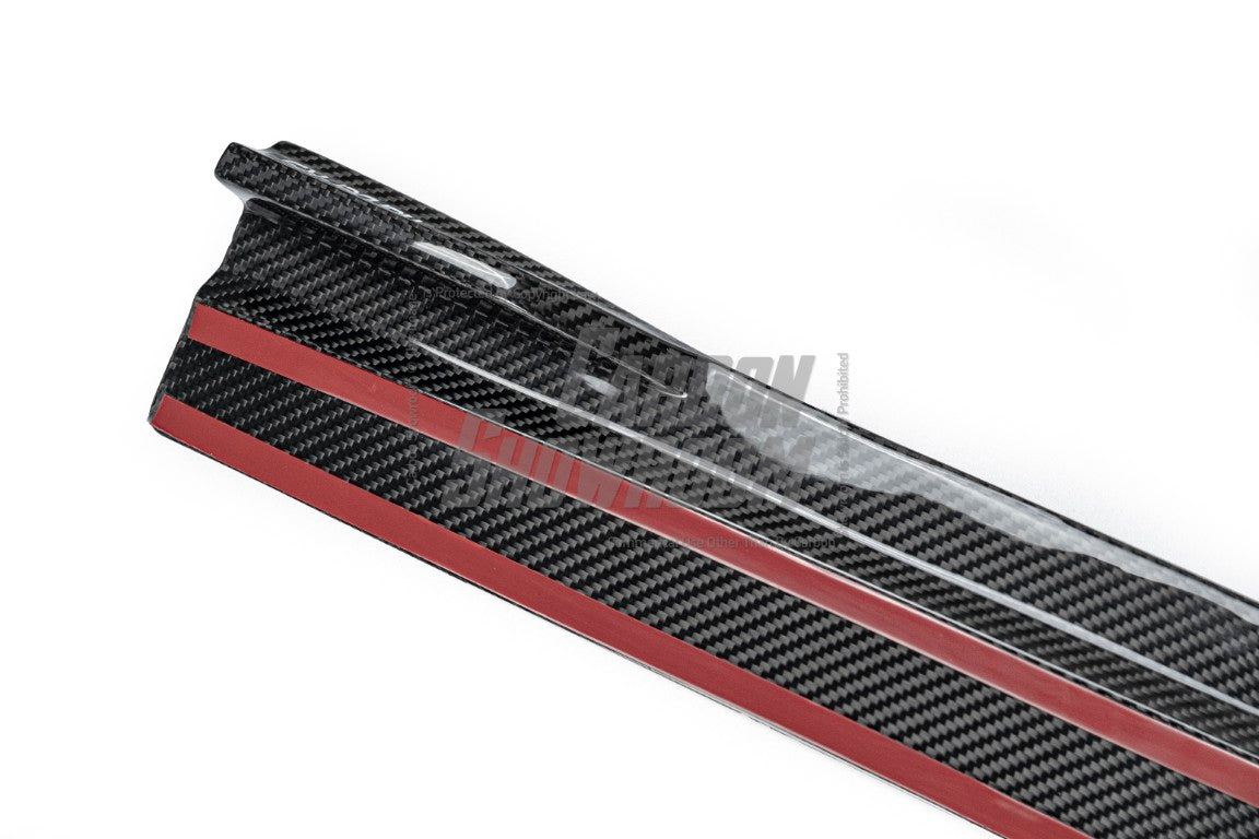 Audi RS3 8V 8V.5 2018 2019 2020 with Aftermarket Parts -  Side Skirts Pre-preg Carbon Fiber from TAKD Carbon