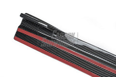 Audi RS3 8V 8V.5 2018 2019 2020 with Aftermarket Parts -  Side Skirts Pre-preg Carbon Fiber from TAKD Carbon
