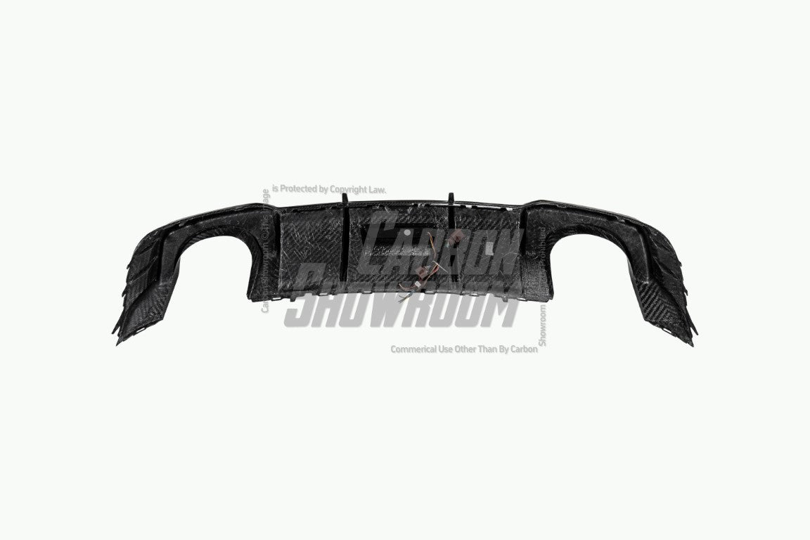 Audi RS3 8V.5 2018 2019 2020 with Aftermarket Parts -  Rear Diffuser Pre-preg Carbon Fiber from Karbel Carbon