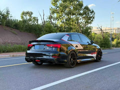 Audi RS3 8V 8V.5 2018 2019 2020 with Aftermarket Parts -  Side Skirts Pre-preg Carbon Fiber from TAKD Carbon