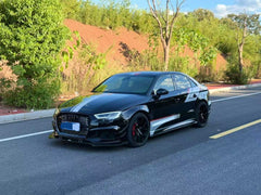 Audi RS3 8V 8V.5 2018 2019 2020 with Aftermarket Parts - Front Lip Pre-preg Carbon Fiber from Karbel Carbon