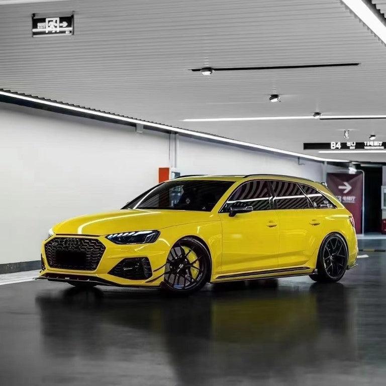 Audi RS4 B9.5 2020 2021 2022 2023 2024 with Aftermarket Parts - Side Skirts Pre-preg Carbon Fiber from Karbel Carbon