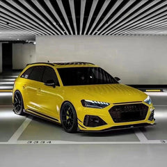 Audi RS4 B9.5 2020 2021 2022 2023 2024 with Aftermarket Parts - Front Canards Pre-preg Carbon Fiber from Karbel Carbon