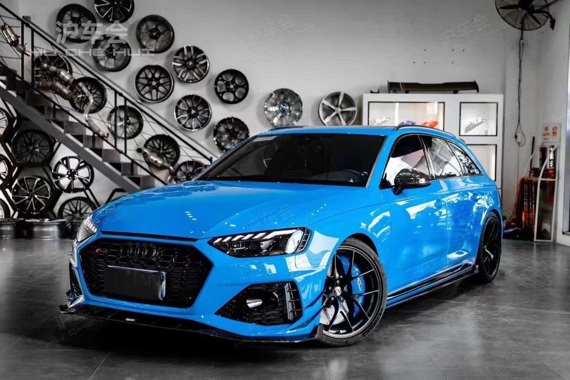 Audi RS4 B9.5 2020 2021 2022 2023 2024 with Aftermarket Parts - Side Skirts Pre-preg Carbon Fiber from Karbel Carbon