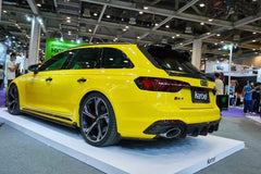 Audi RS4 B9.5 2020 2021 2022 2023 2024 with Aftermarket Parts - Rear Diffuser & Canards Pre-preg Carbon Fiber from Karbel Carbon
