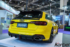 Audi RS4 B9.5 2020 2021 2022 2023 2024 with Aftermarket Parts - Rear Diffuser & Canards Pre-preg Carbon Fiber from Karbel Carbon