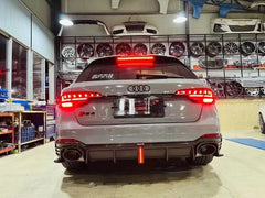 Audi RS4 B9.5 2020 2021 2022 2023 2024 with Aftermarket Parts - Rear Diffuser & Canards Pre-preg Carbon Fiber from Karbel Carbon