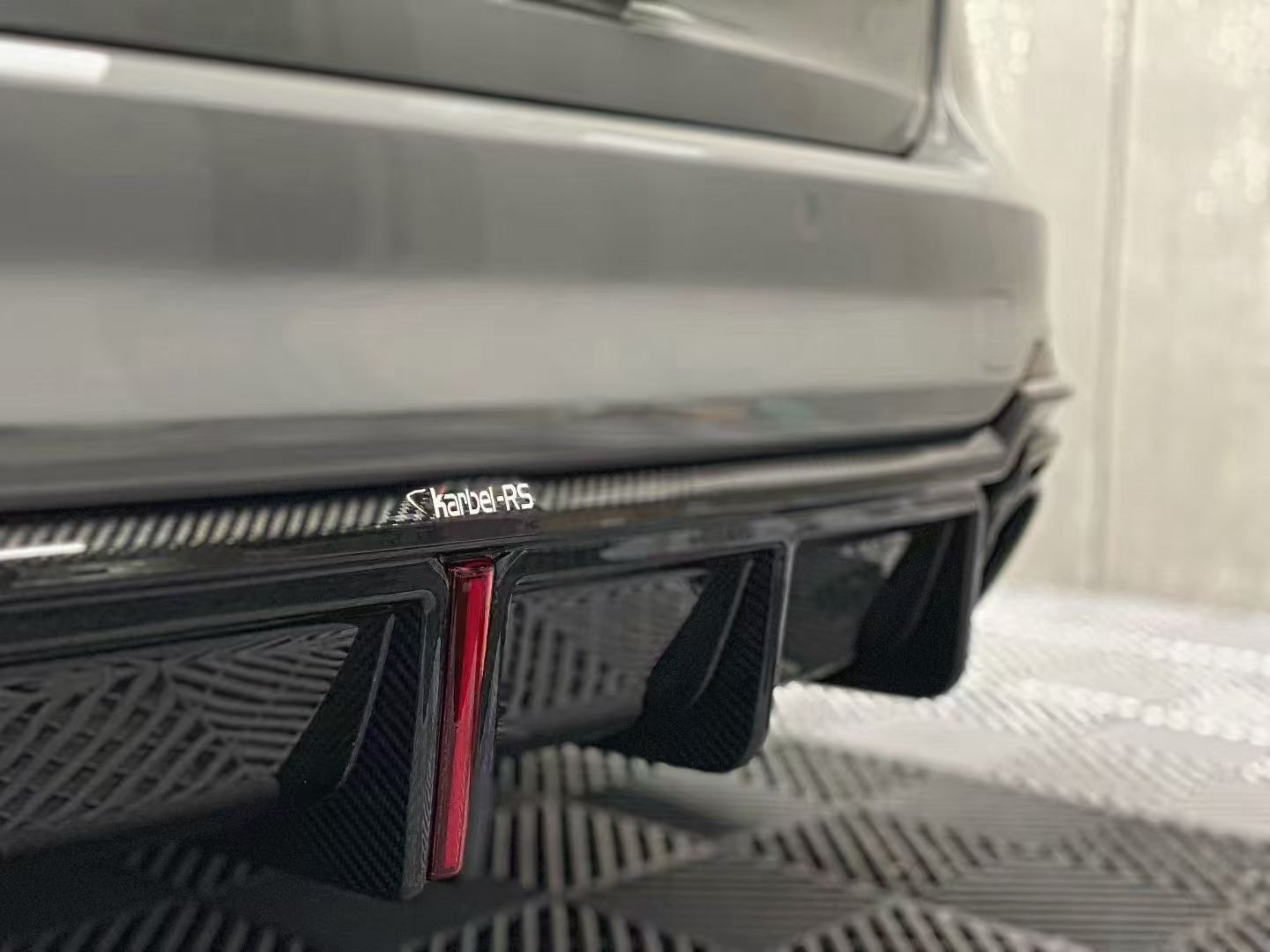 Audi RS4 B9.5 2020 2021 2022 2023 2024 with Aftermarket Parts - Rear Diffuser & Canards Pre-preg Carbon Fiber from Karbel Carbon