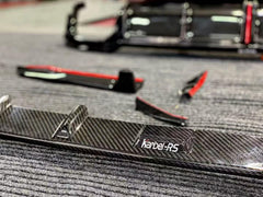 Audi RS4 B9.5 2020 2021 2022 2023 2024 with Aftermarket Parts - Front Canards Pre-preg Carbon Fiber from Karbel Carbon