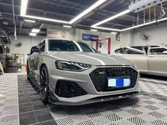 Audi RS4 B9.5 2020 2021 2022 2023 2024 with Aftermarket Parts - Front Canards Pre-preg Carbon Fiber from Karbel Carbon