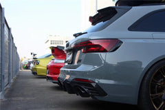 Audi RS4 B9 / B9.5 2018 2019 2020 2021 2022 2023 2024 with Aftermarket Parts - V1 Style Rear Roof Spoiler Pre-preg Carbon Fiber from Karbel Carbon