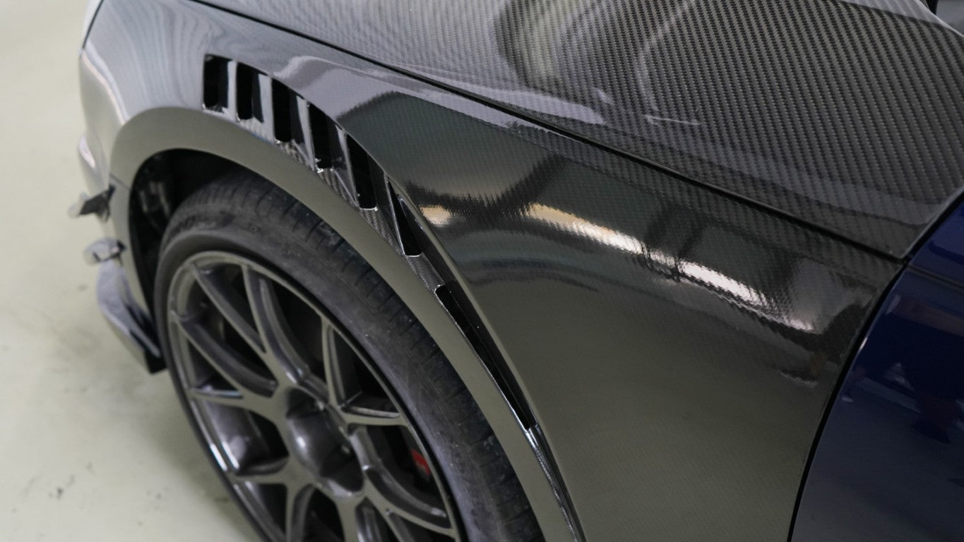 Audi S4 A4 B9 2017 2018 2019 & S4 A4 B9.5 2020 2021 2022 2023 2024 With Aftermarket Parts - Front Fenders Pre-preg Carbon Fiber from Karbel Carbon