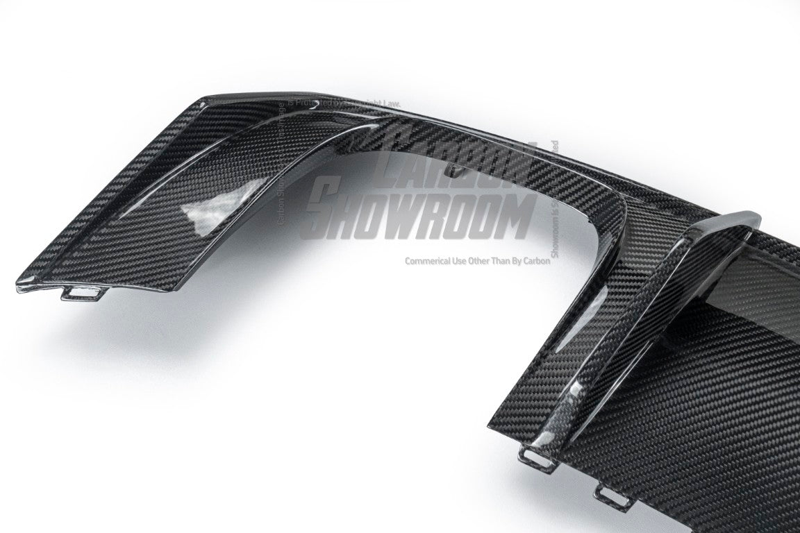 Audi S3 A3 (with S bumper) 8V 2014 2015 2016 With Aftermarket Parts - Rear Diffuser Pre-preg Carbon Fiber from Karbel Carbon