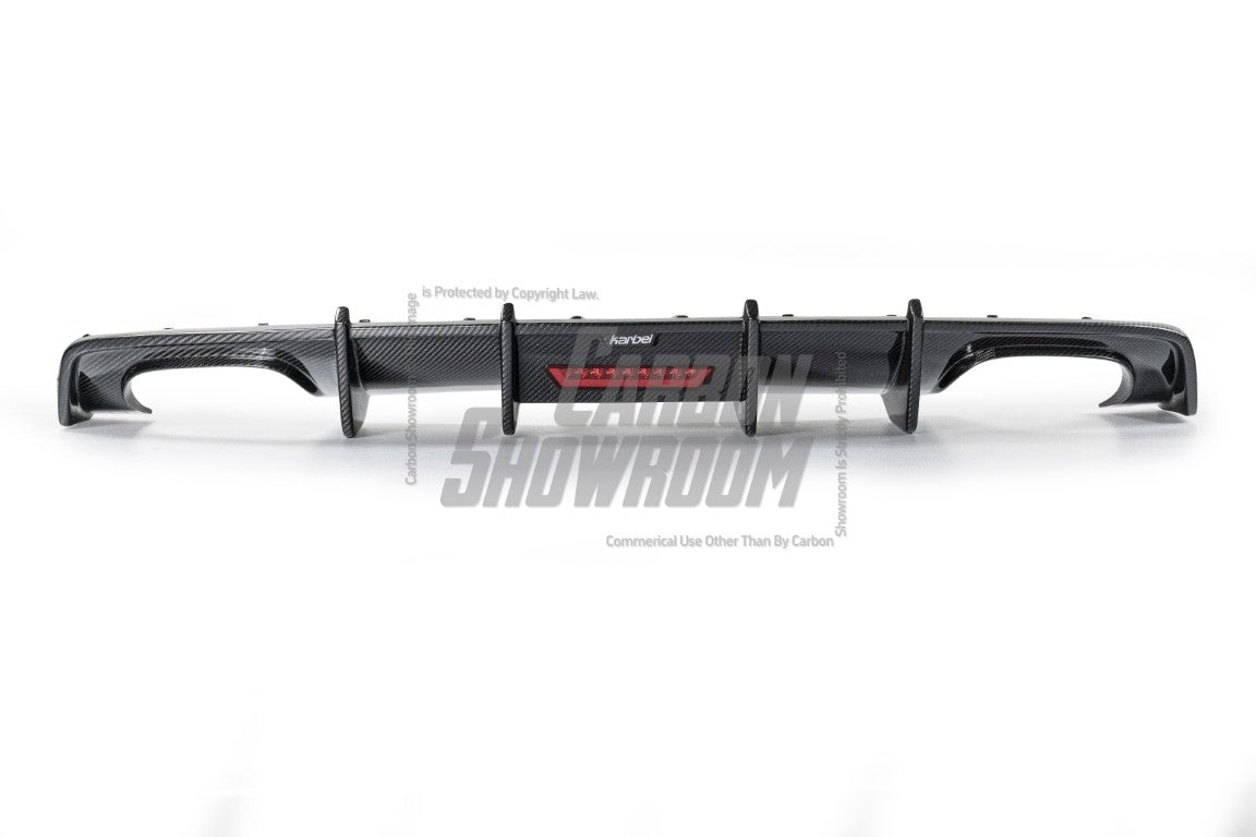 Audi S3 A3 (with S bumper) 8V 2014 2015 2016 With Aftermarket Parts - Rear Diffuser Pre-preg Carbon Fiber from Karbel Carbon