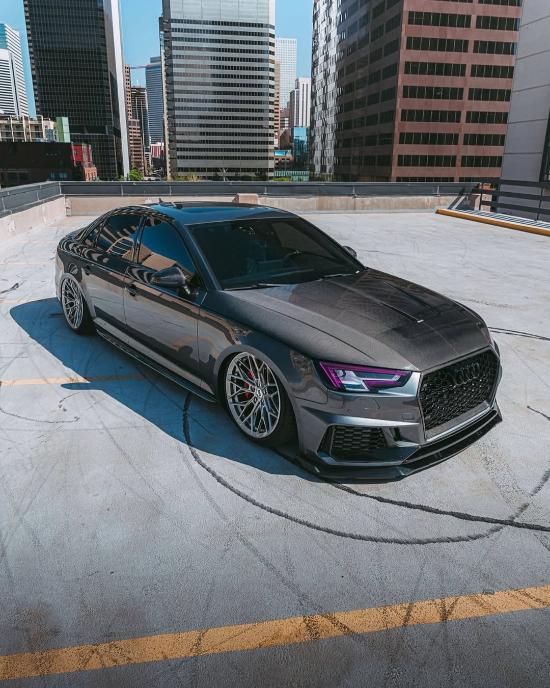 Audi RS4 S4 A4 (all models) B9 / B9.5 2017-ON with Aftermarket Parts - Hood Pre-preg Carbon Fiber from Karbel Carbon
