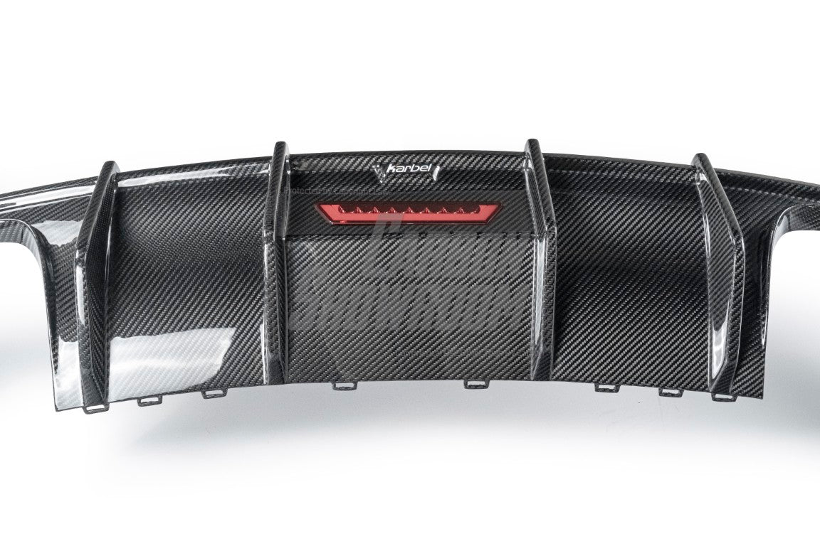 Audi S3 A3 (with S bumper) 8V 2014 2015 2016 With Aftermarket Parts - Rear Diffuser Pre-preg Carbon Fiber from Karbel Carbon