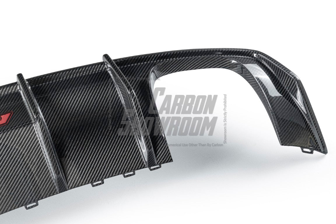 Audi S3 A3 (with S bumper) 8V 2014 2015 2016 With Aftermarket Parts - Rear Diffuser Pre-preg Carbon Fiber from Karbel Carbon