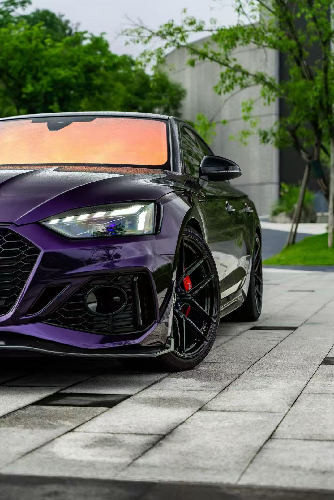 Karbel Carbon Dry Carbon Fiber FrontLip For Aud iRS5 B9.5
