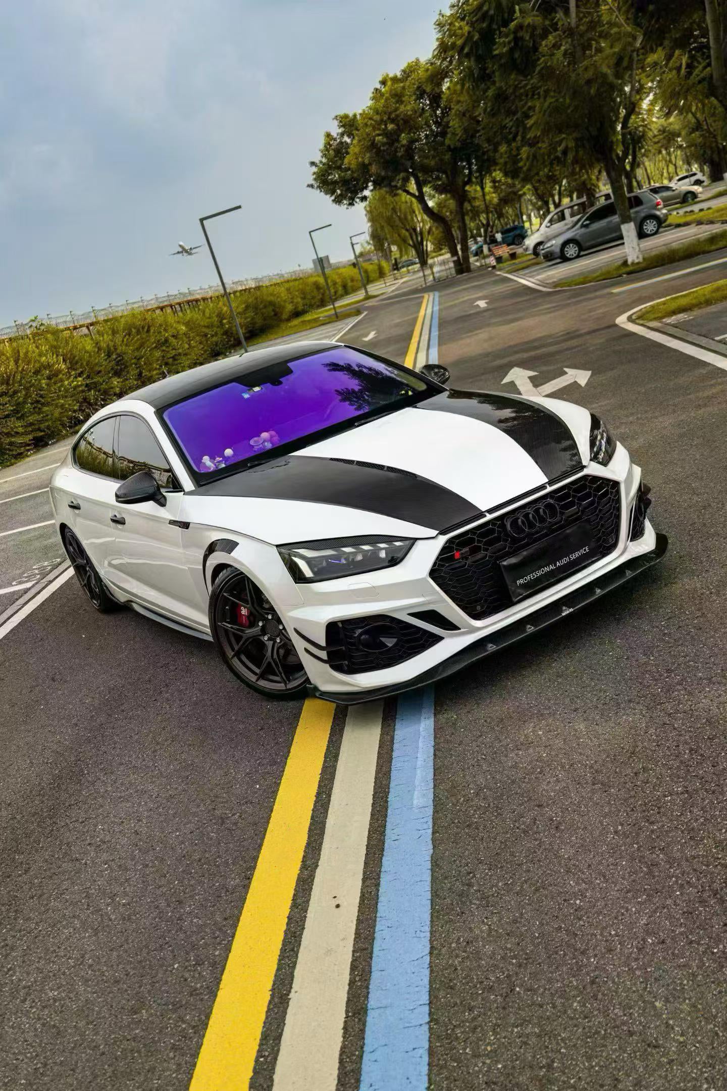 Audi RS5 S5 A5 B9 B9.5 2017 2018 2019 2020 2021 2022 2023 2024 Early 2025 with Aftermarket Parts - Eyebrows Eyelids Pre-preg Carbon Fiber from Karbel Carbon