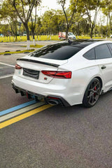 Karbel Carbon V1 Rear Lip Spoiler for Audi RS5 S5 A5 B9 B9.5 2017-Early 2025 Sedan Sportback Dry Pre-preg Carbon Fiber