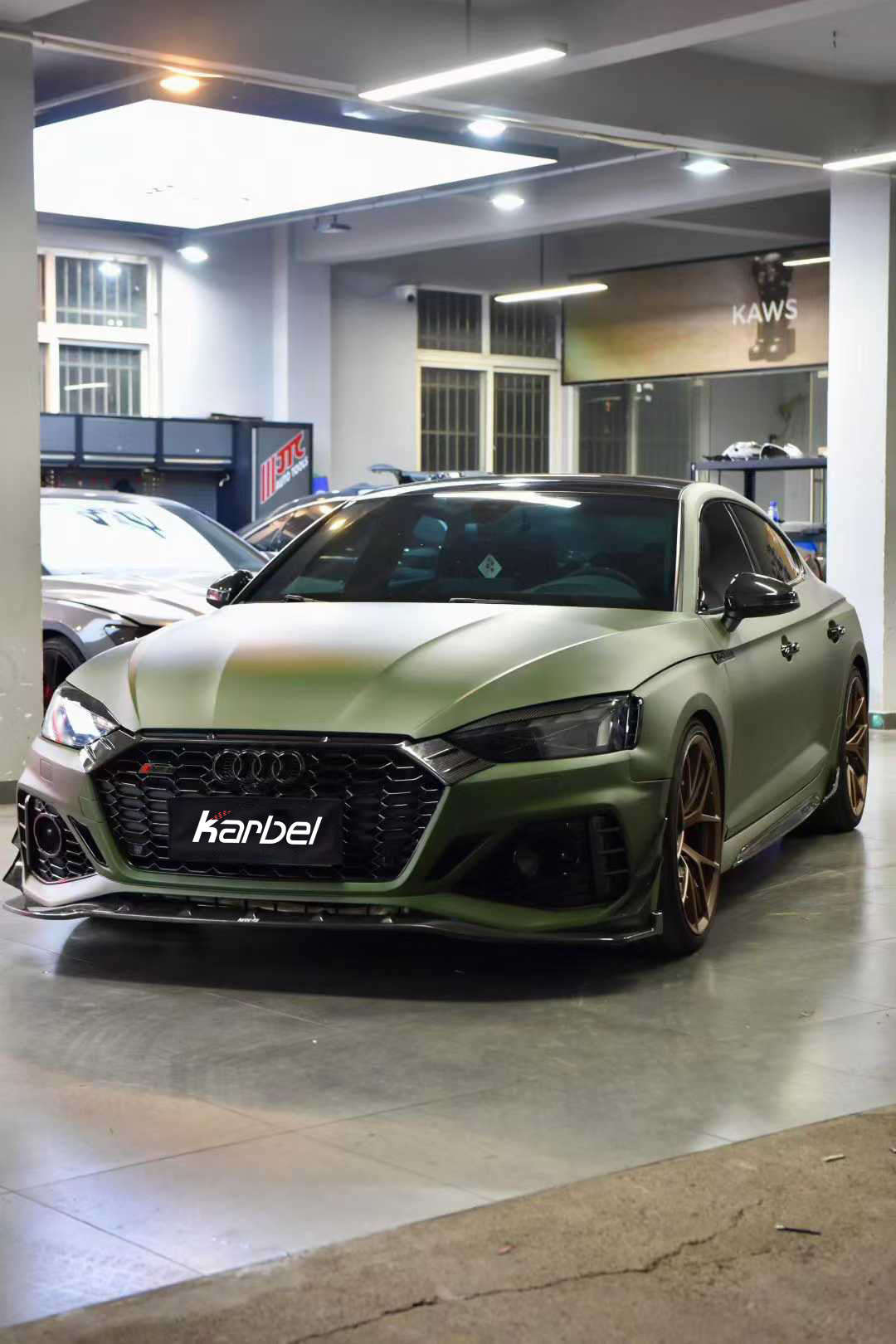 Karbel Carbon Dry Carbon Fiber Head Light Trim For Audi RS5 B9.5 2020-2025