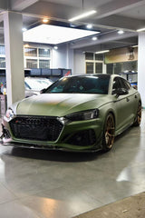 KarbelCarbonDryCarbonFiberFrontLip & Canards ForAudiRS5 B95