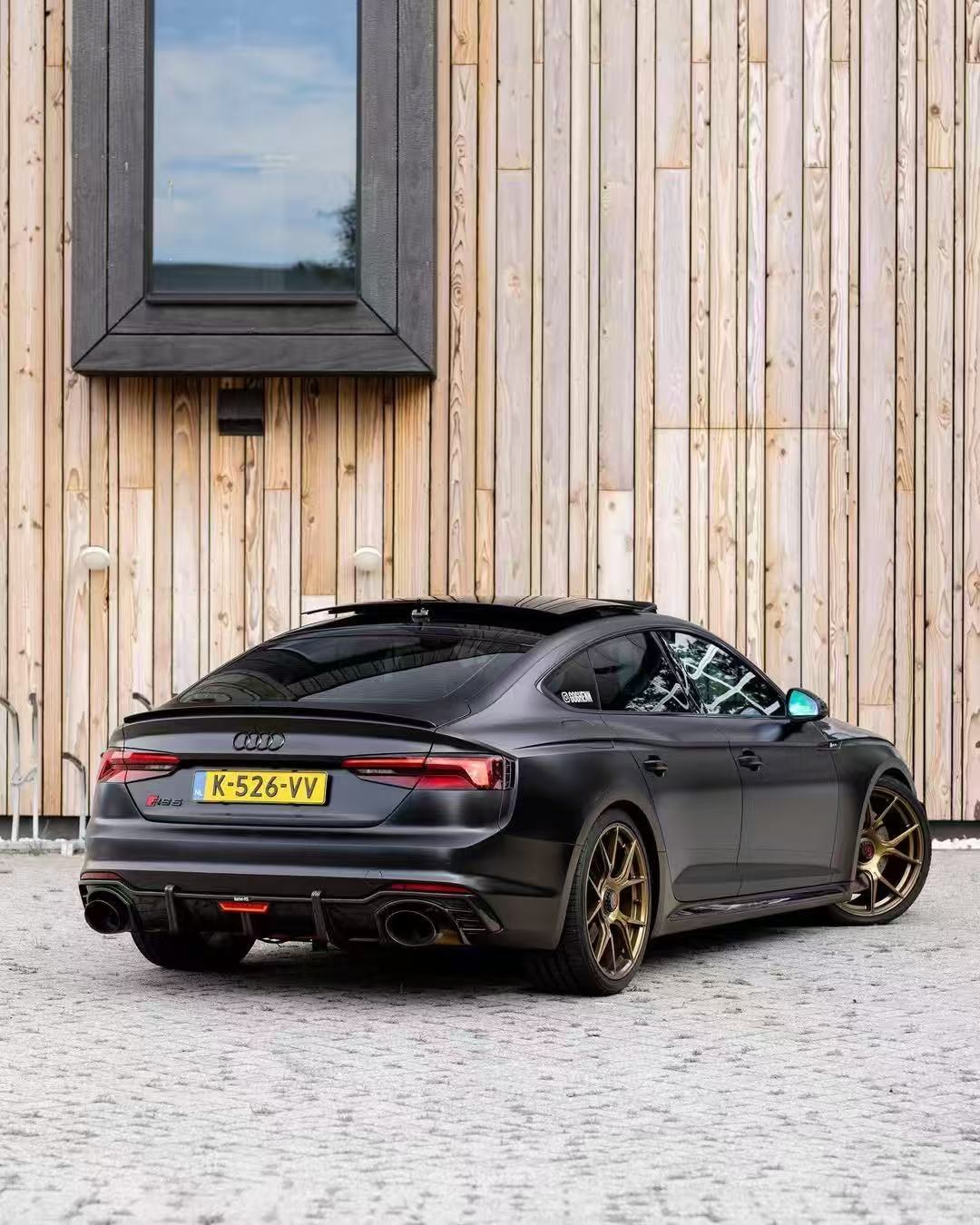 Audi RS5 B9 2018 2019 2020 with Aftermarket Parts - Rear Diffuser Pre-preg Carbon Fiber from Karbel Carbon