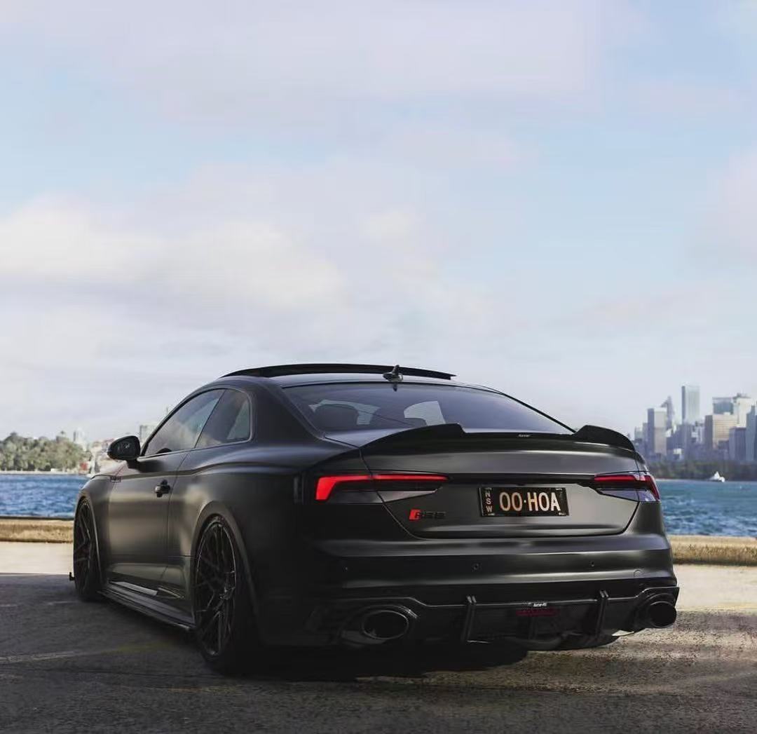 Audi RS5 B9 2018 2019 2020 with Aftermarket Parts - Rear Diffuser Pre-preg Carbon Fiber from Karbel Carbon
